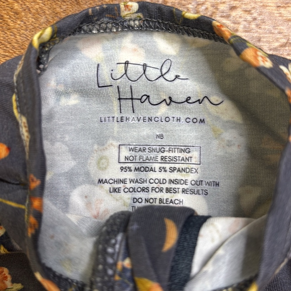 Little Haven Lunar Gardens Bamboo Modal zipper sleeper - Picture 2 of 3